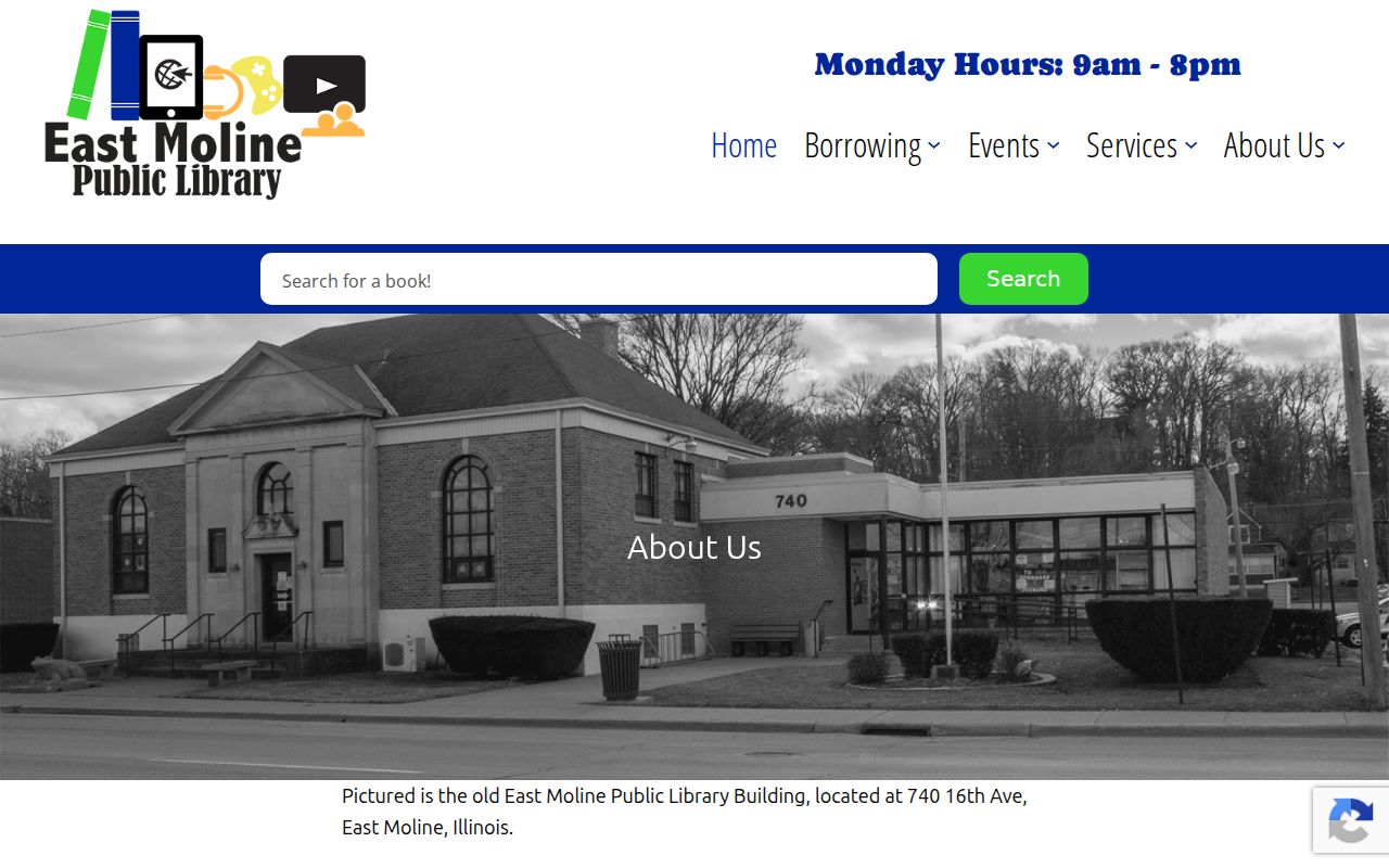 East Moline Public Library history and current facility information