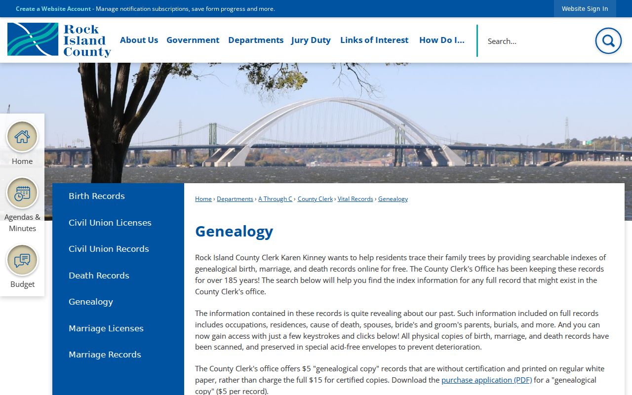 Rock Island County genealogy indexes used for East Moline resident research